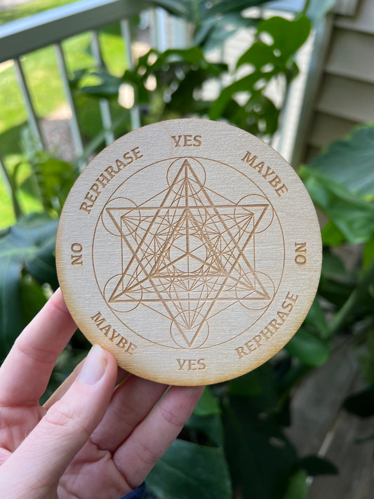 Merkaba Metatron's Cube Pendulum Board | 4"