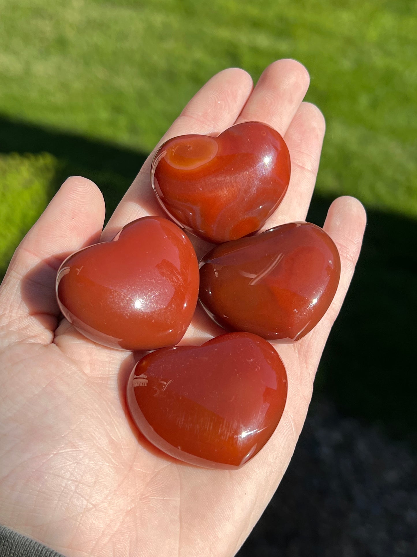 1.5" Carnelian Puffy Heart