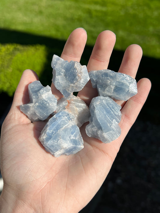 Blue Calcite Chunks