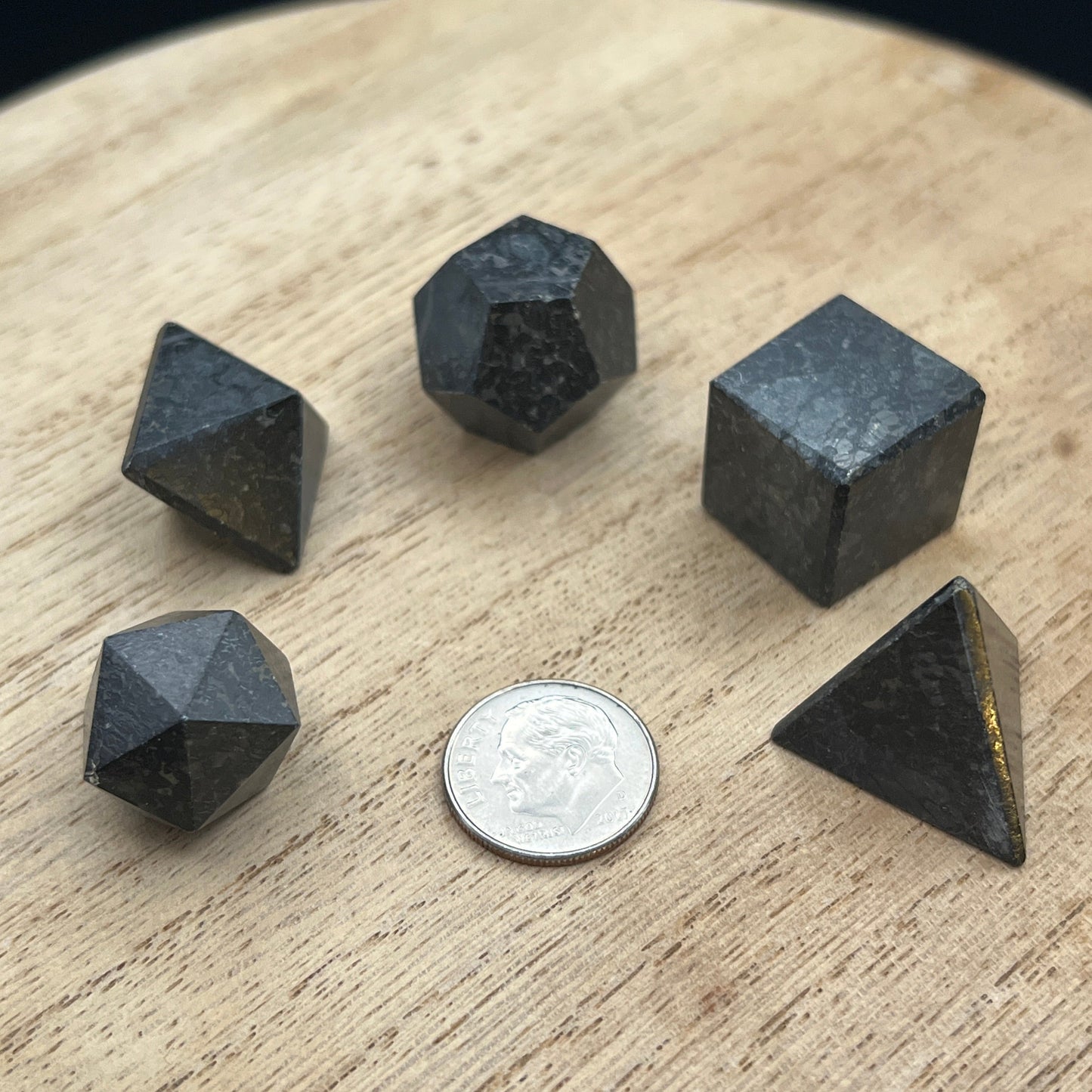 Sacred Geometry | Platonic Solids Set | Nuummite