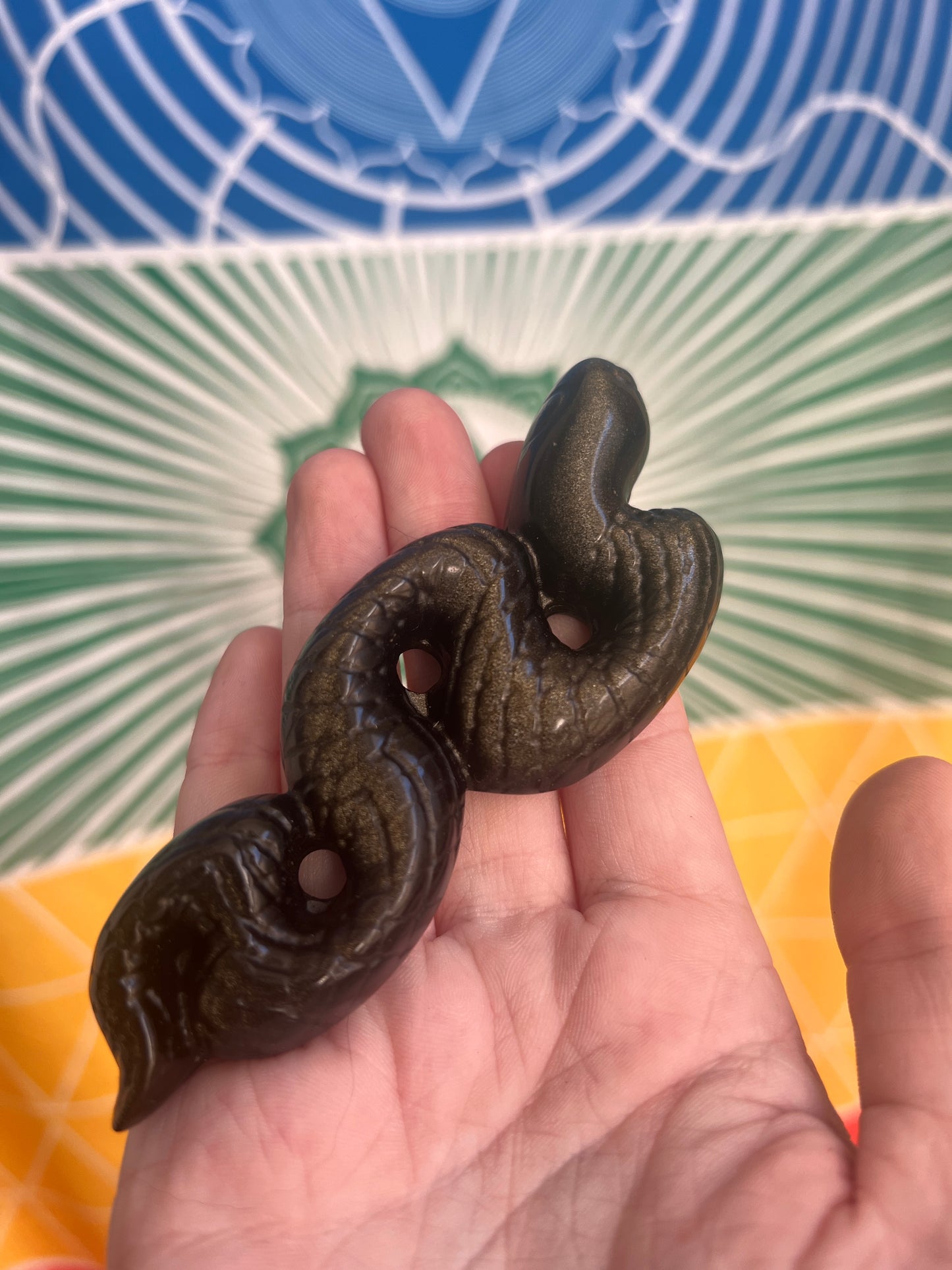 Gold Sheen Obsidian Snake