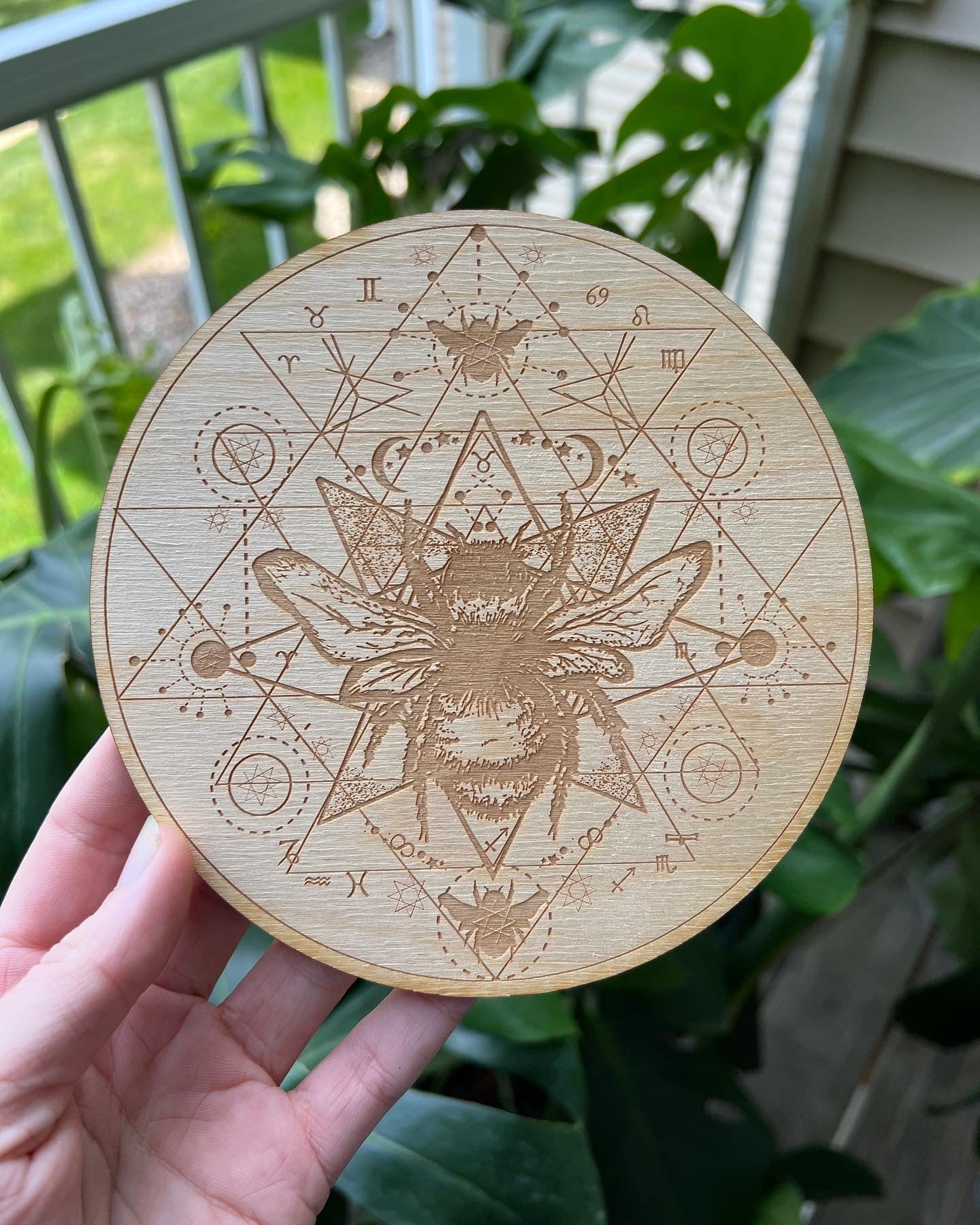 Honey Bee Crystal Grid | 6"