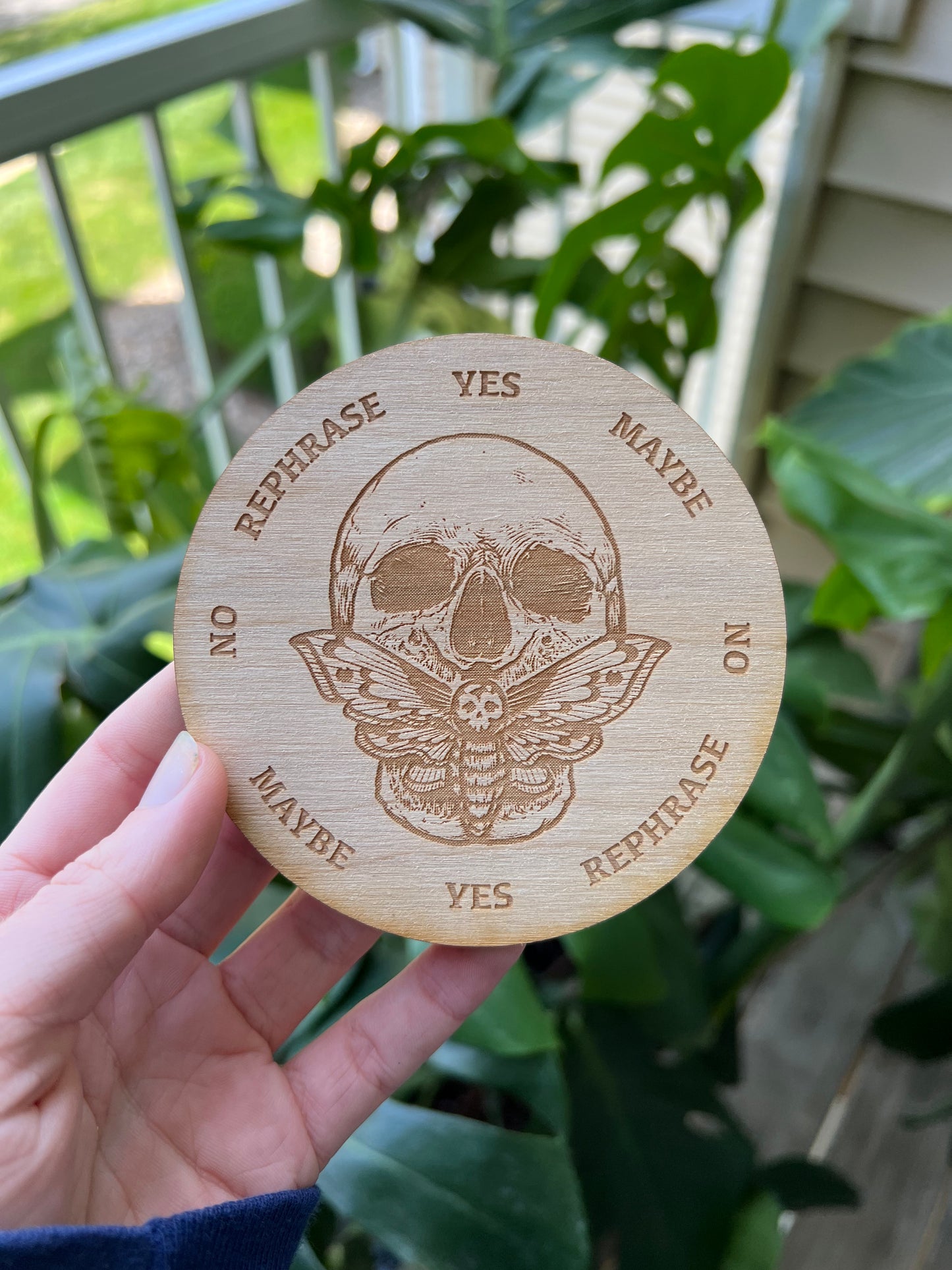 Skull Death Moth Pendulum Board | 4"