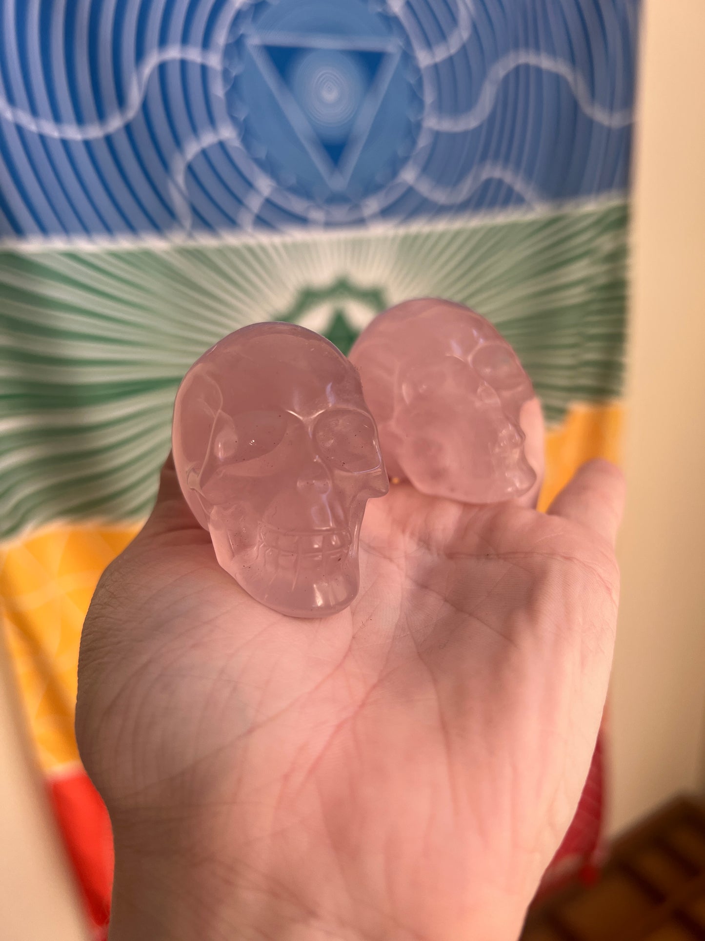 Rose Quartz Skulls