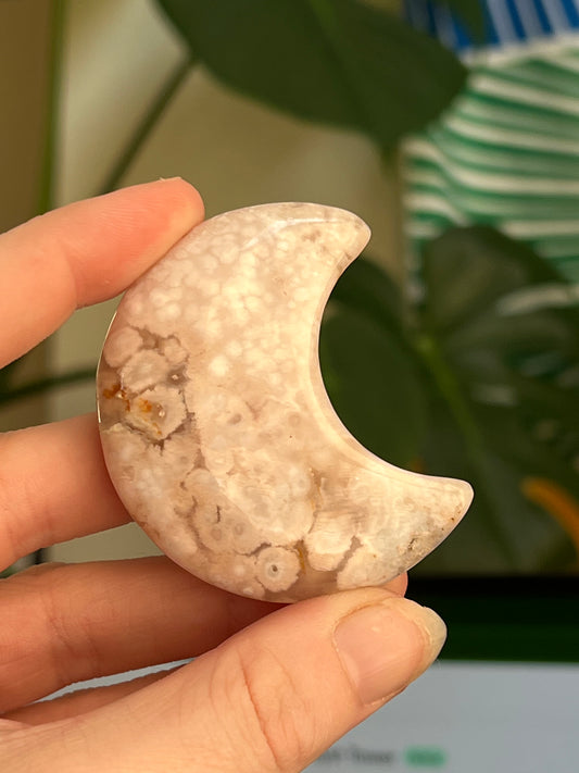 Flower Agate Moon | A