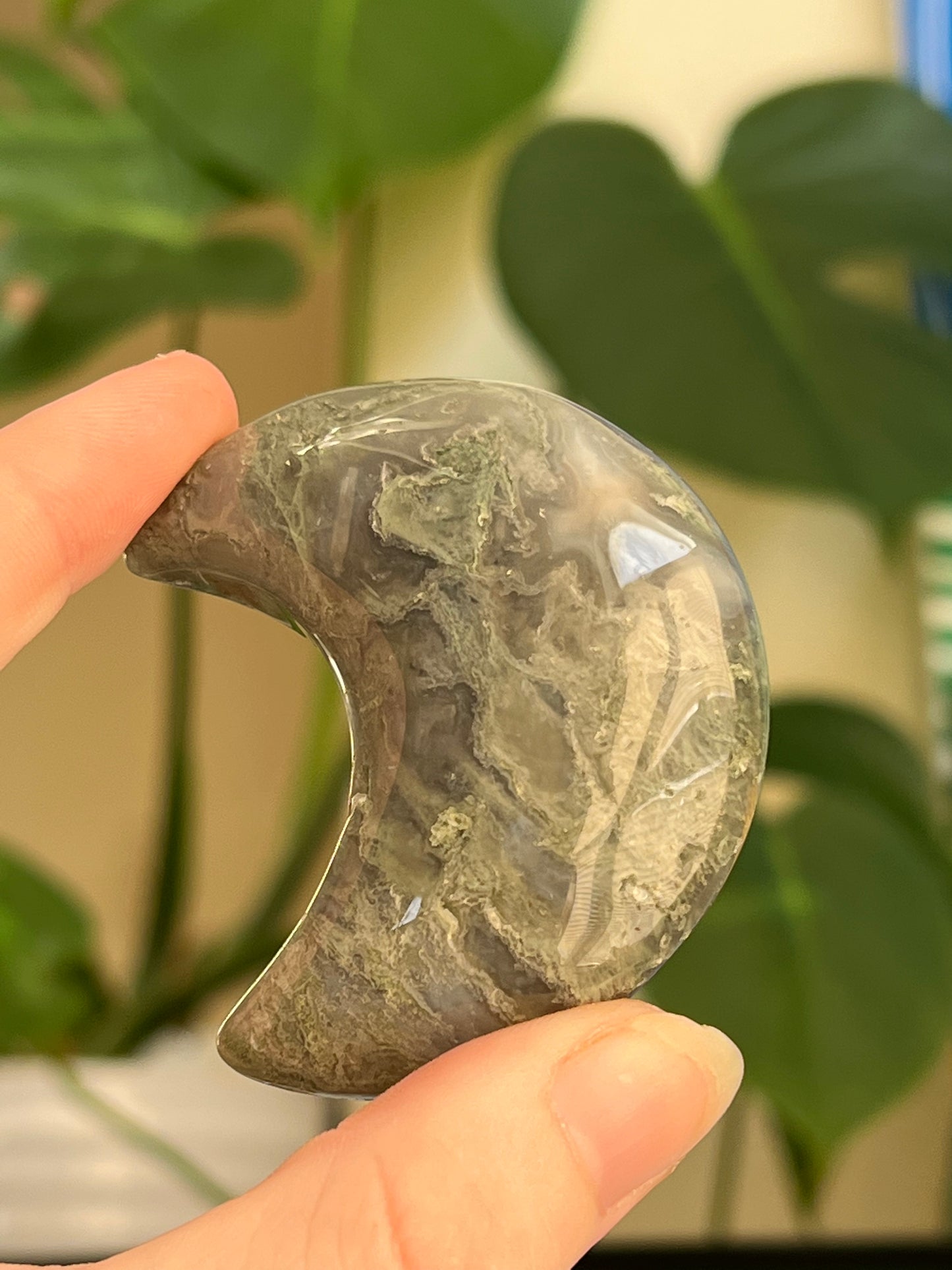 Moss Agate Moon